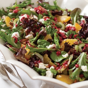 Mixed Greens and Citrus Salad with Cranberry Vinaigrette