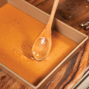 caramel in a pan