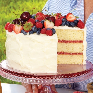 cherries and berries cake