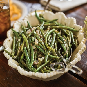 green beans with shallots and vinegar