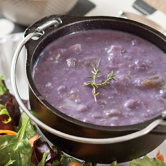purple potato soup