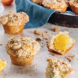 Meyer Lemon Poppy Seed Streusel Muffins