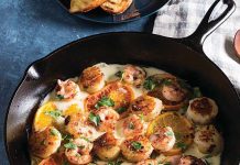 Fresh Ideas for Winter Citrus Shrimp and Scallops with Satsuma Orange Butter Sauce