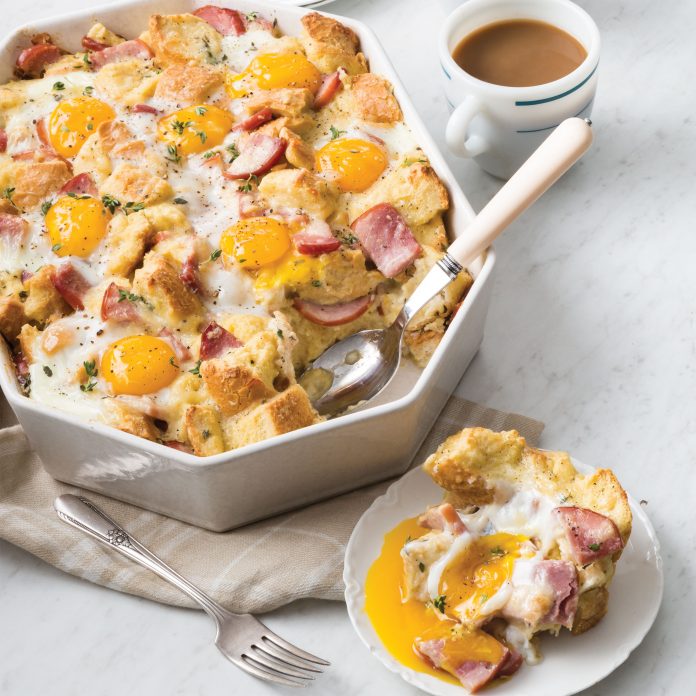 Croque Madame Bread Pudding