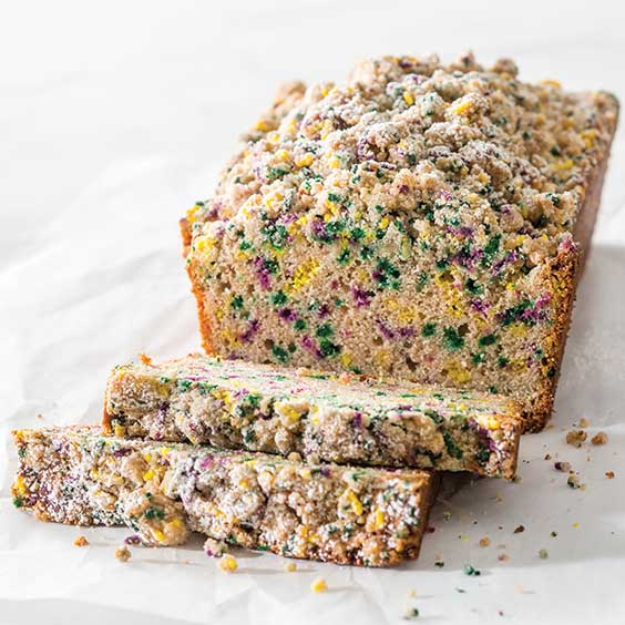 Mardi Gras Streusel Bread